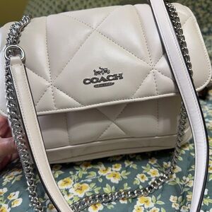 Coach Outlet Quilted Shoulder Bag in Cream